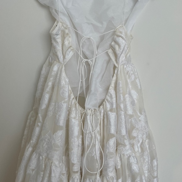 Cecilie Bahnsen tie back Sofie Rose-chinée Dress UK6 XS (Bridal) - Picture 9 of 11